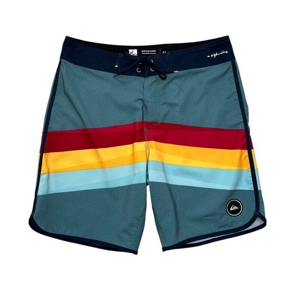 Quiksilver Boardshorts Men's Size 32 Highline Reverse Swimsuit Swim Trunks - Picture 1 of 13